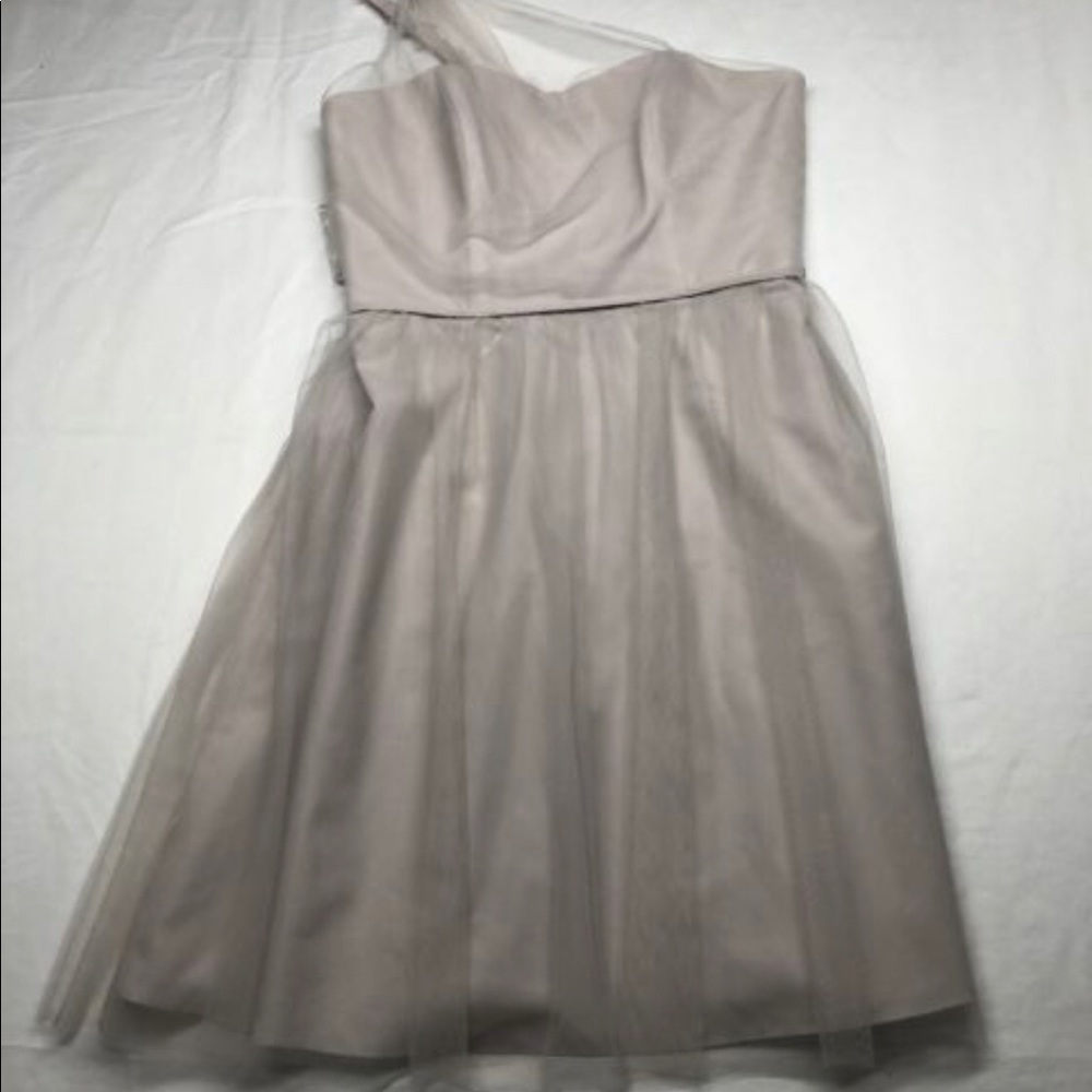 Alfred Angelo Sandstone One Shoulder Dress